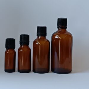 Amber Glass Bottles with Fast-Flow Flat Caps
